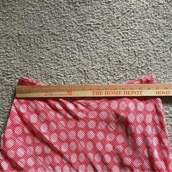 VTG Liz Claiborne Skirt Orange Red Skirt Size 8 Polka Dots maximalist Dopamine 🌸 - Picture 5 of 6